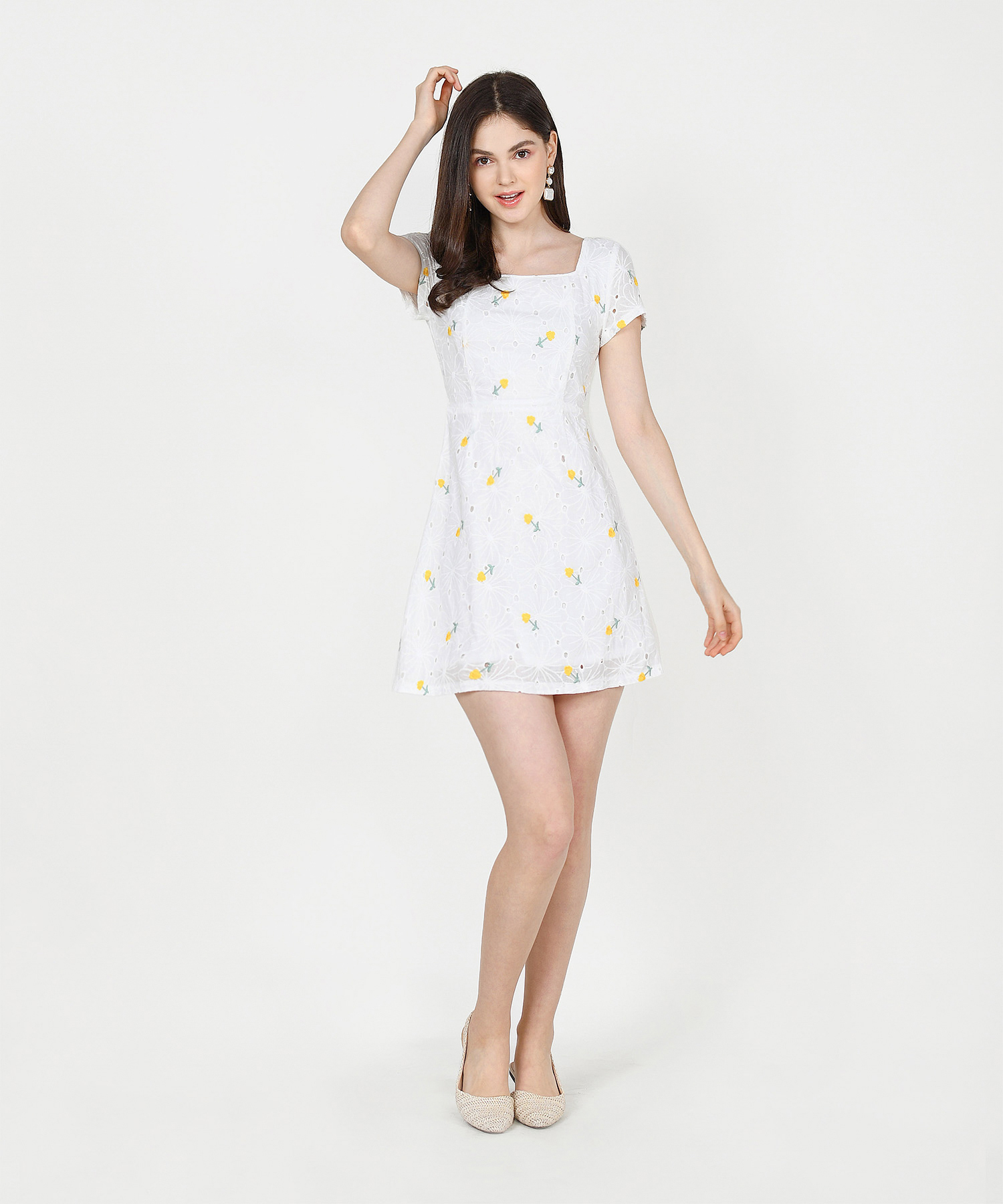 Ines Floral Embroidered Dress